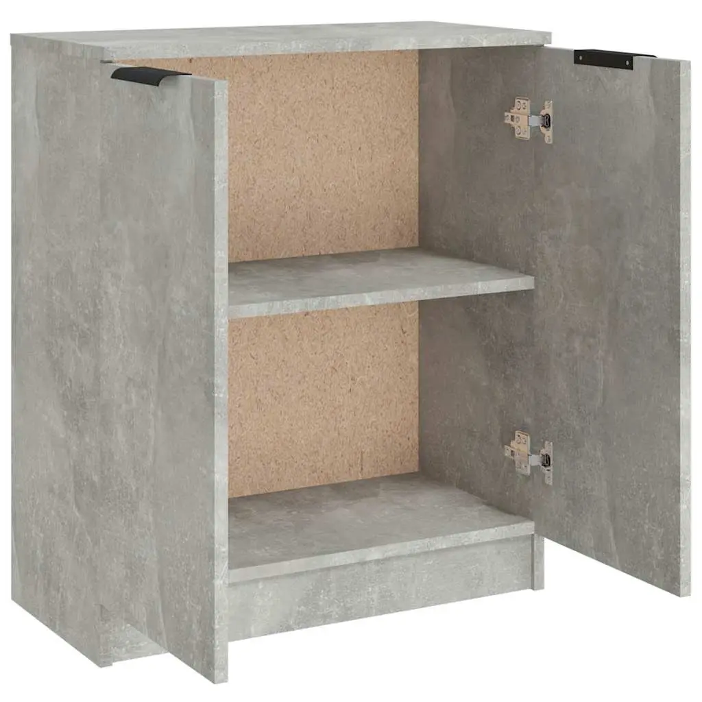 Grey Sideboard Storage Cabinet Engineered Wood Living Room Buffet Display Unit