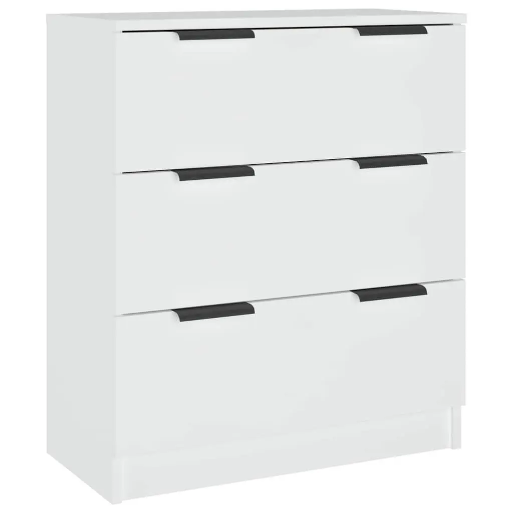 White Sideboard Cabinet with 3 Drawers