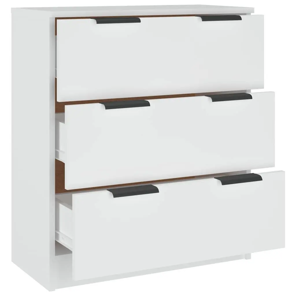 White Sideboard Cabinet with 3 Drawers