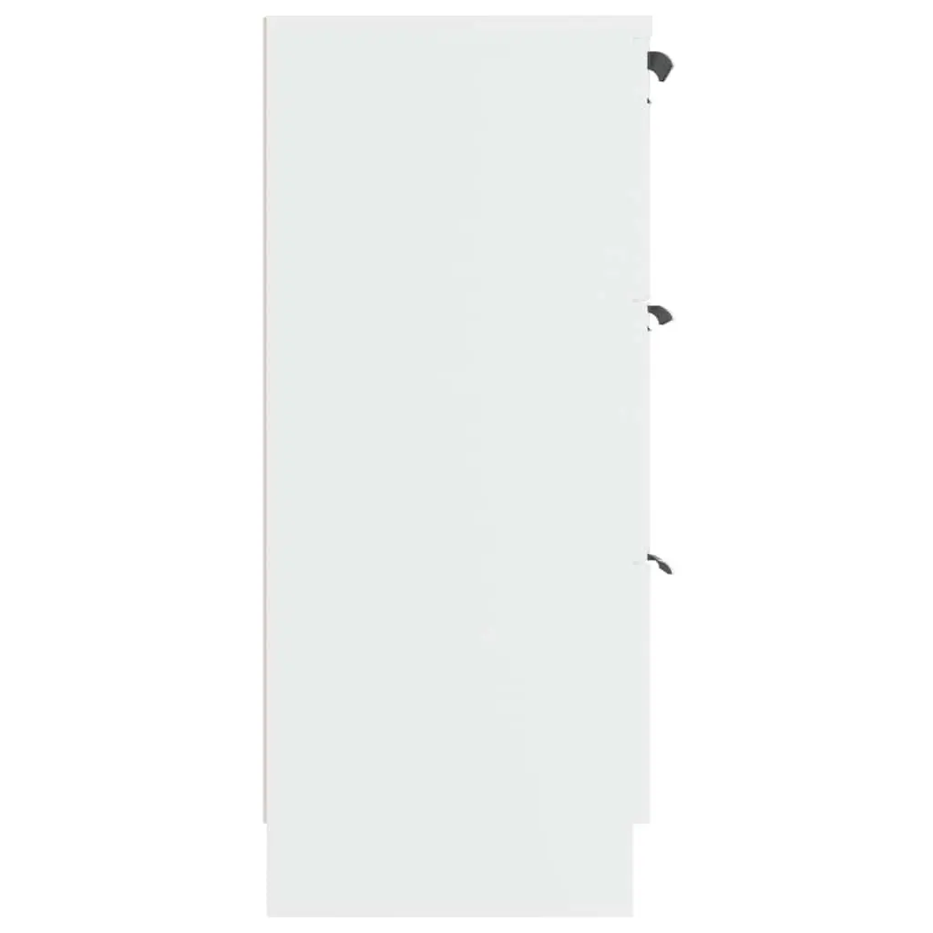 White Sideboard Cabinet with 3 Drawers