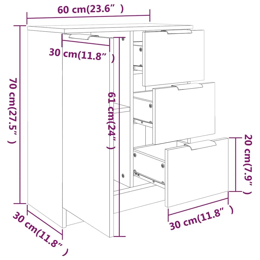 White Sideboard Cabinet for Storage and Display