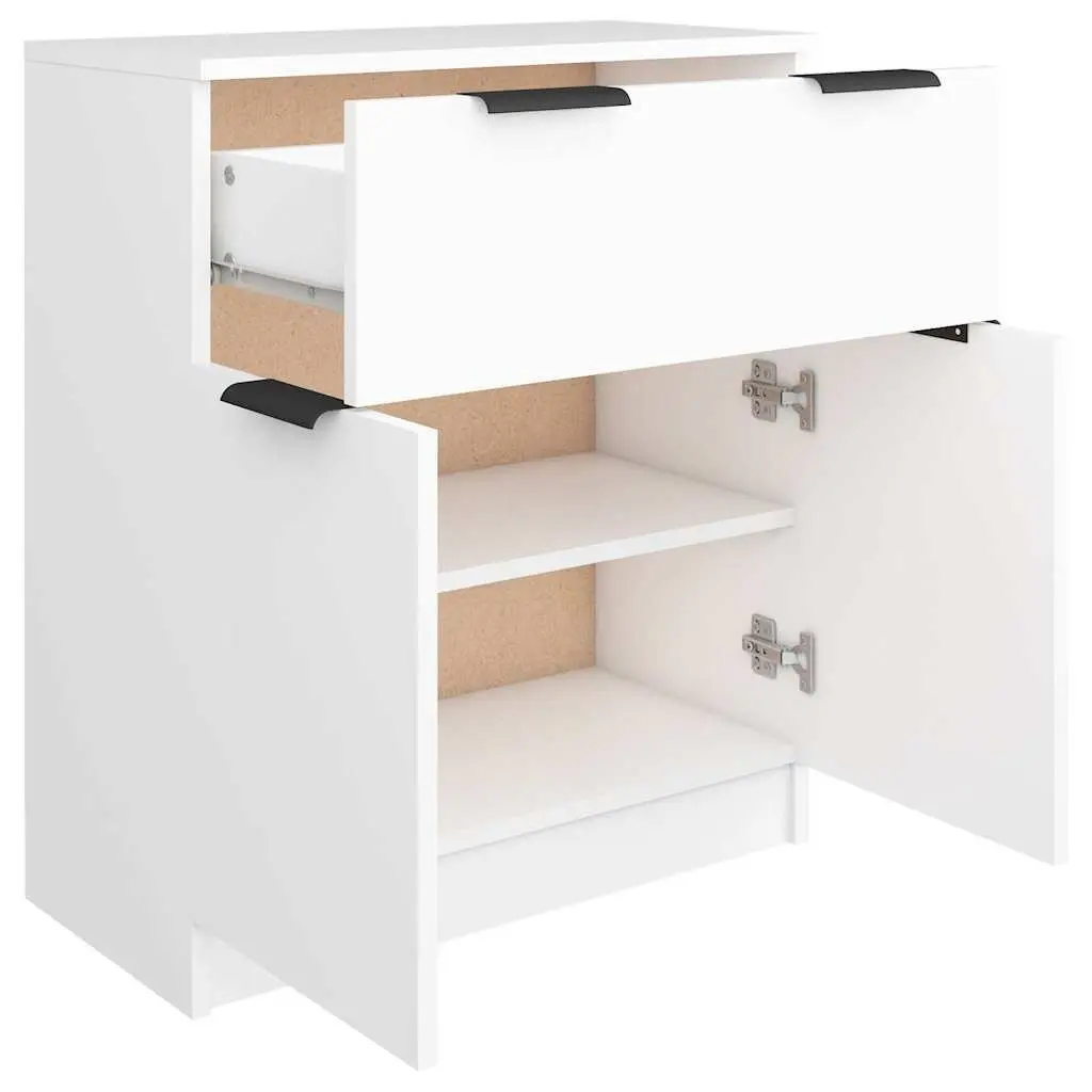 White Sideboard with Drawer & Doors for Storage