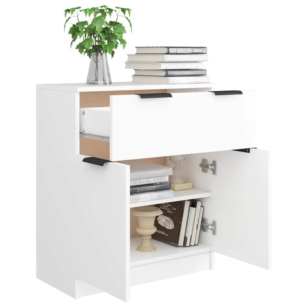 White Sideboard with Drawer & Doors for Storage