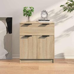 Brown Engineered Wood Sideboard Cabinet 60x30x70cm