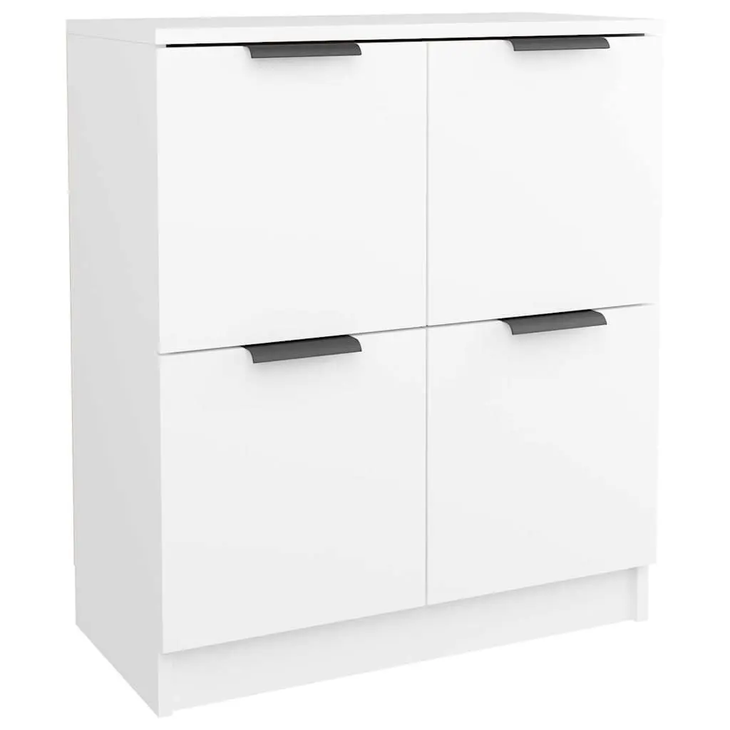 White Sideboard 60x30x70 cm with 4 Doors