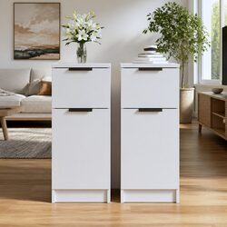Premium White Sideboard Cabinet 30x30x70cm with Drawer