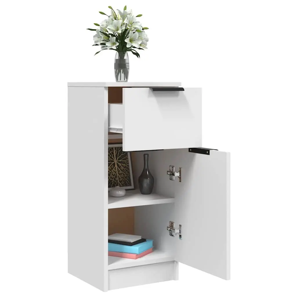 Sideboard Engineered Wood 30x30x70cm White
