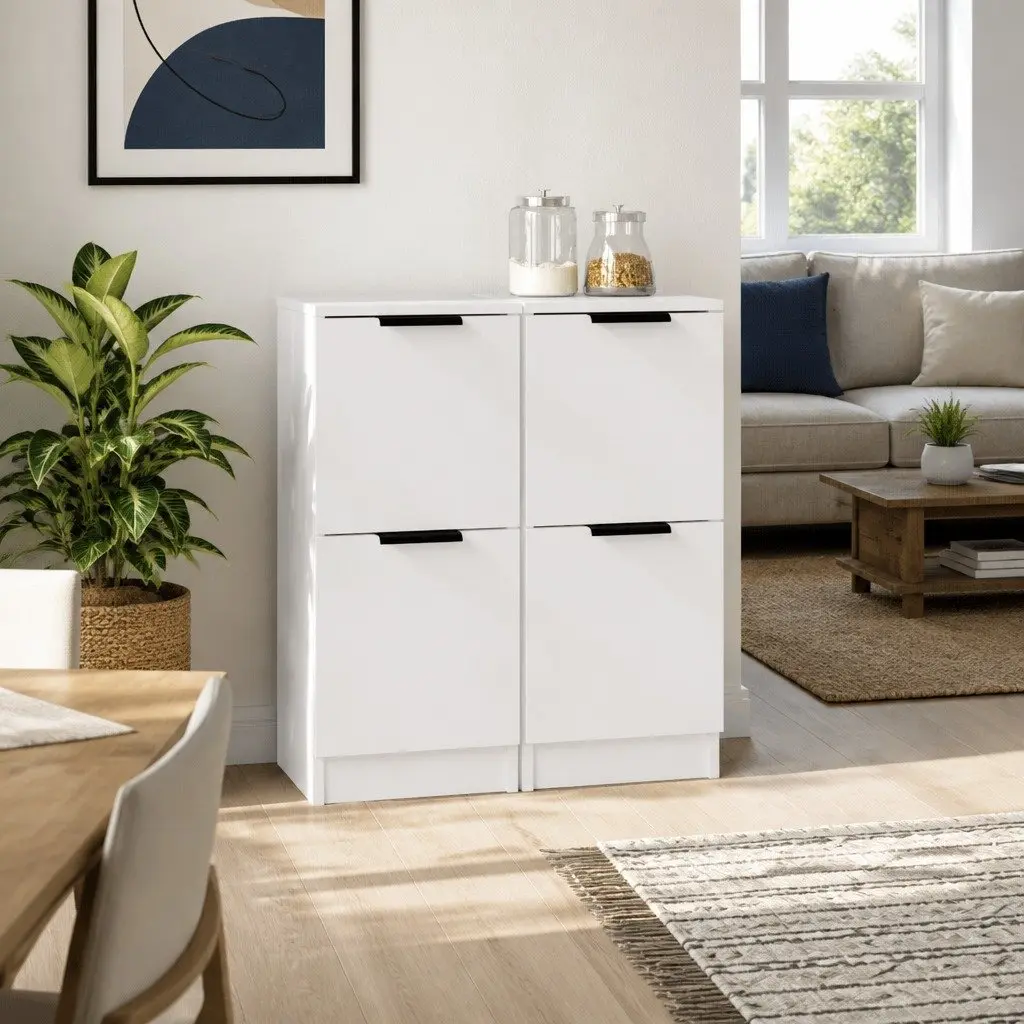 Sideboard Cabinet Set in White