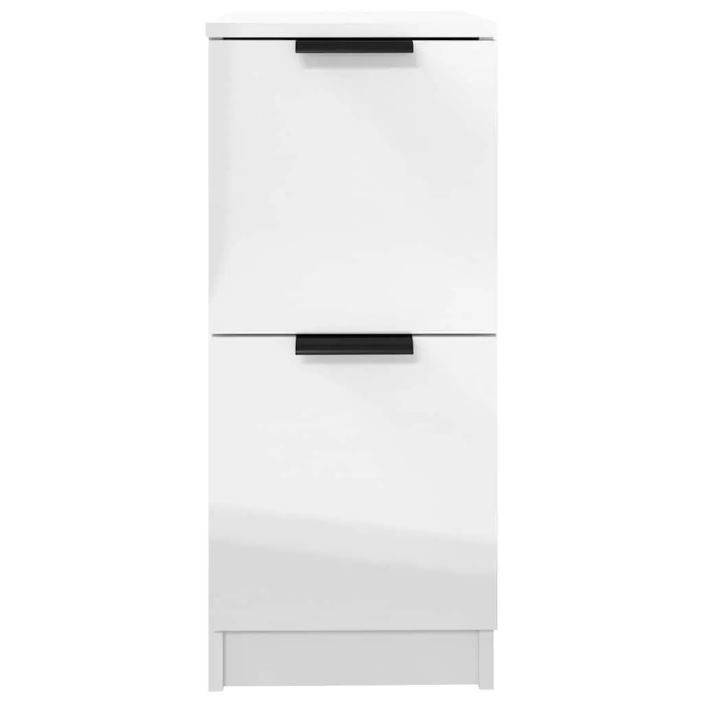 Sideboard Cabinet 30x30x70cm High Gloss White Storage Furniture Living Room