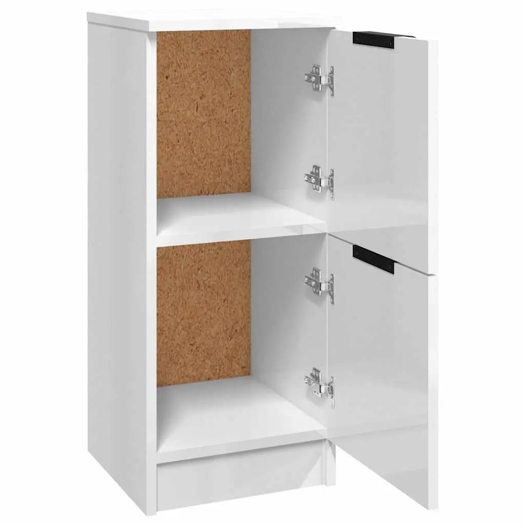 Sideboard Cabinet 30x30x70cm High Gloss White Storage Furniture Living Room