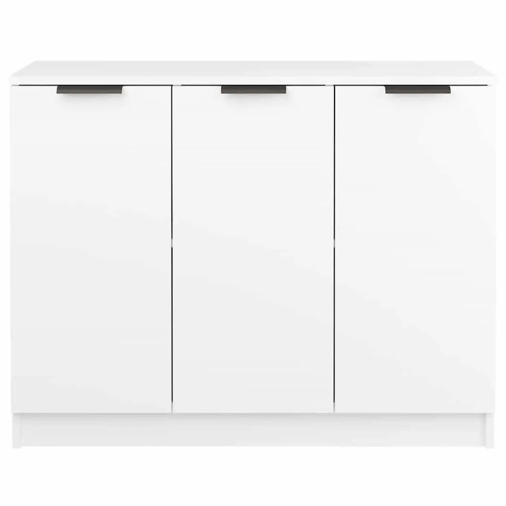 White Sideboard Storage Cabinet with 3 Doors