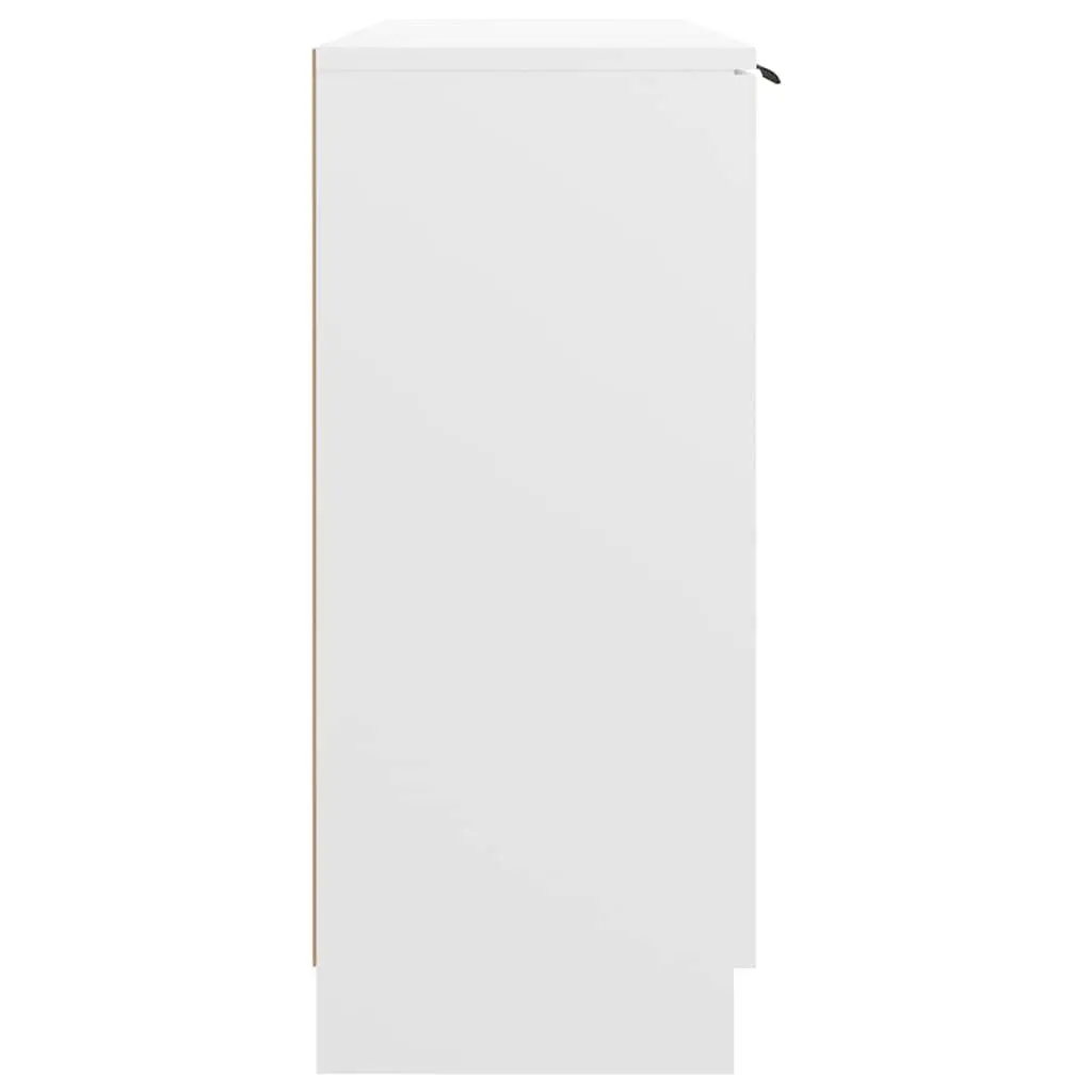 White Sideboard Storage Cabinet with 3 Doors