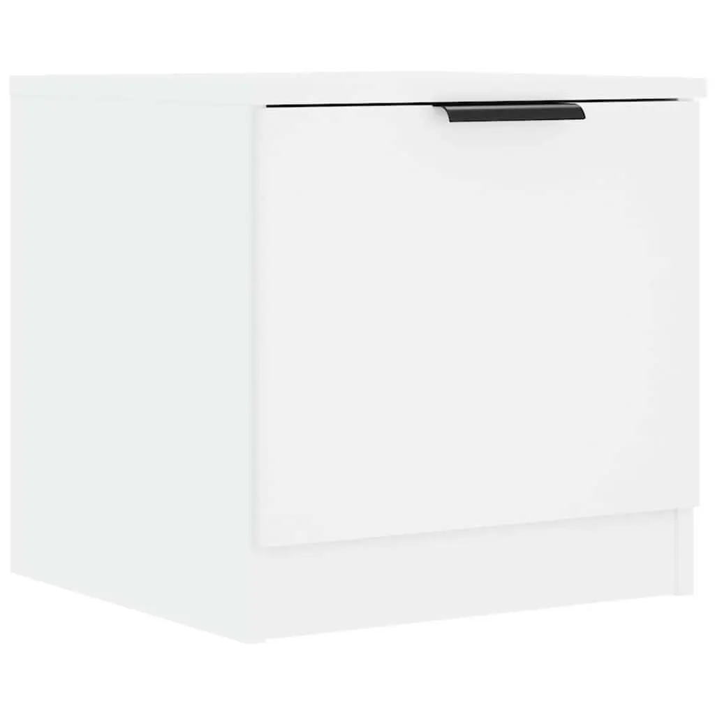 White Bedside Cabinet 40x39x40cm for Storage