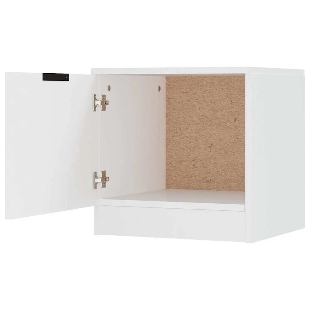 White Bedside Cabinet 40x39x40cm for Storage