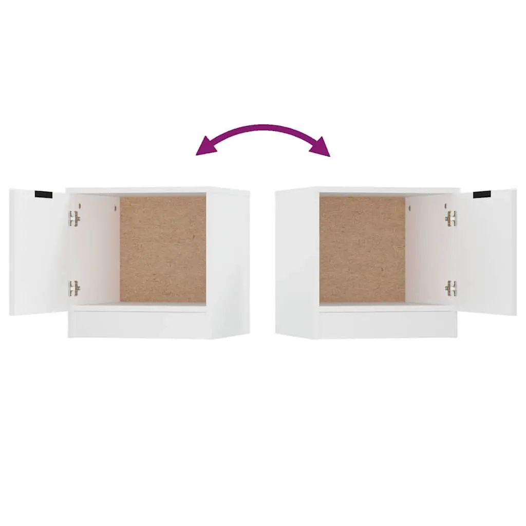 White Bedside Cabinet 40x39x40cm for Storage