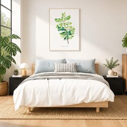 Stylish Black Bedside Cabinets - 2 Pieces