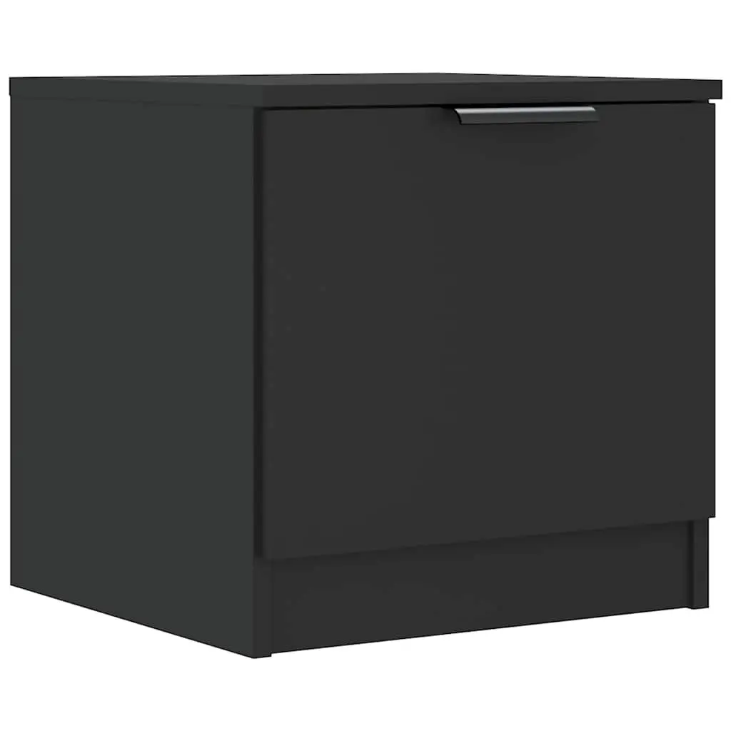 Bedside Cabinets Engineered Wood 40x39x40 cm Black 2 Piece