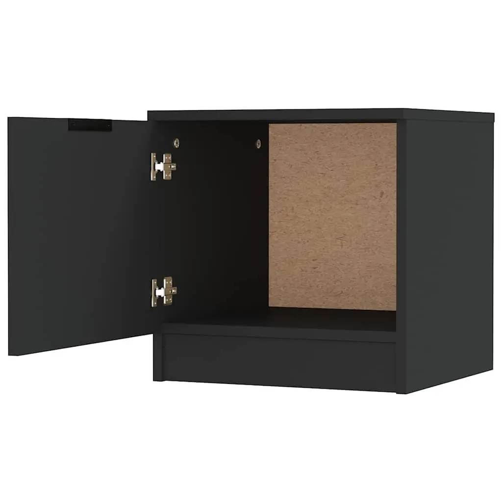 Bedside Cabinets Engineered Wood 40x39x40 cm Black 2 Piece