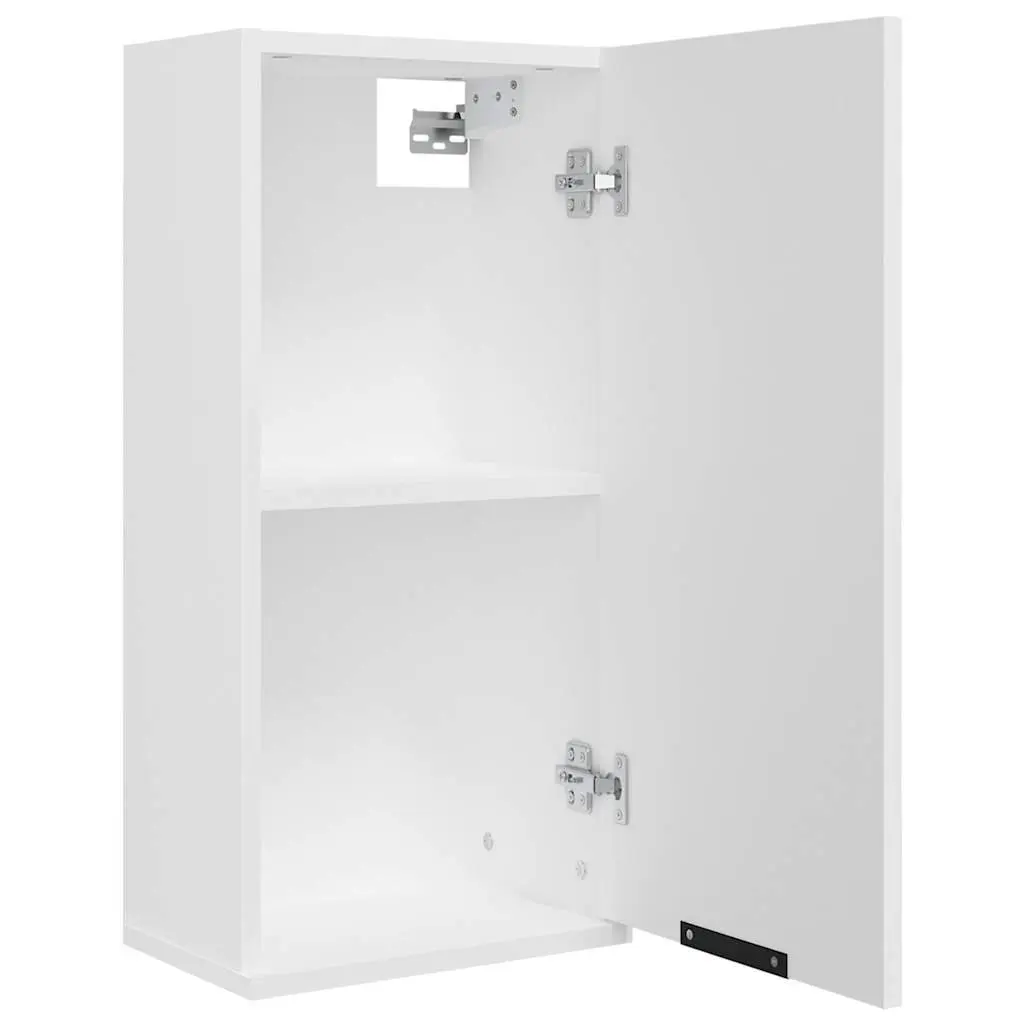 Wall-Mounted Bathroom Cabinet White Storage Unit 32x20x67cm