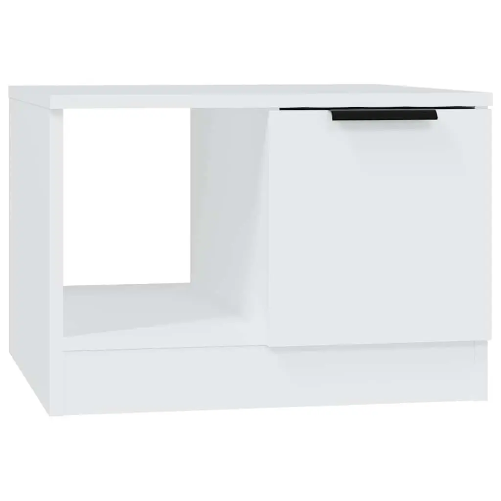 White Coffee Table with Storage Compartments