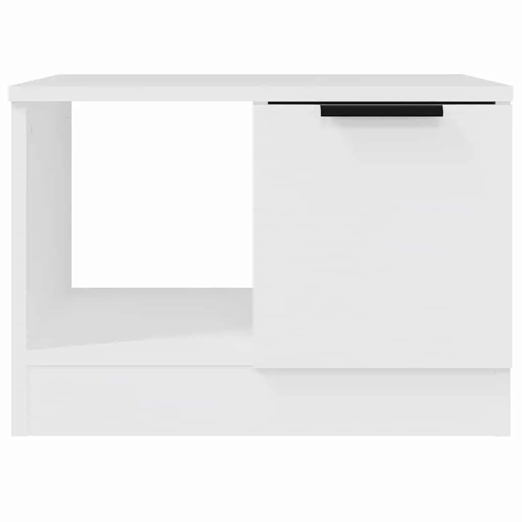 White Coffee Table with Storage Compartments