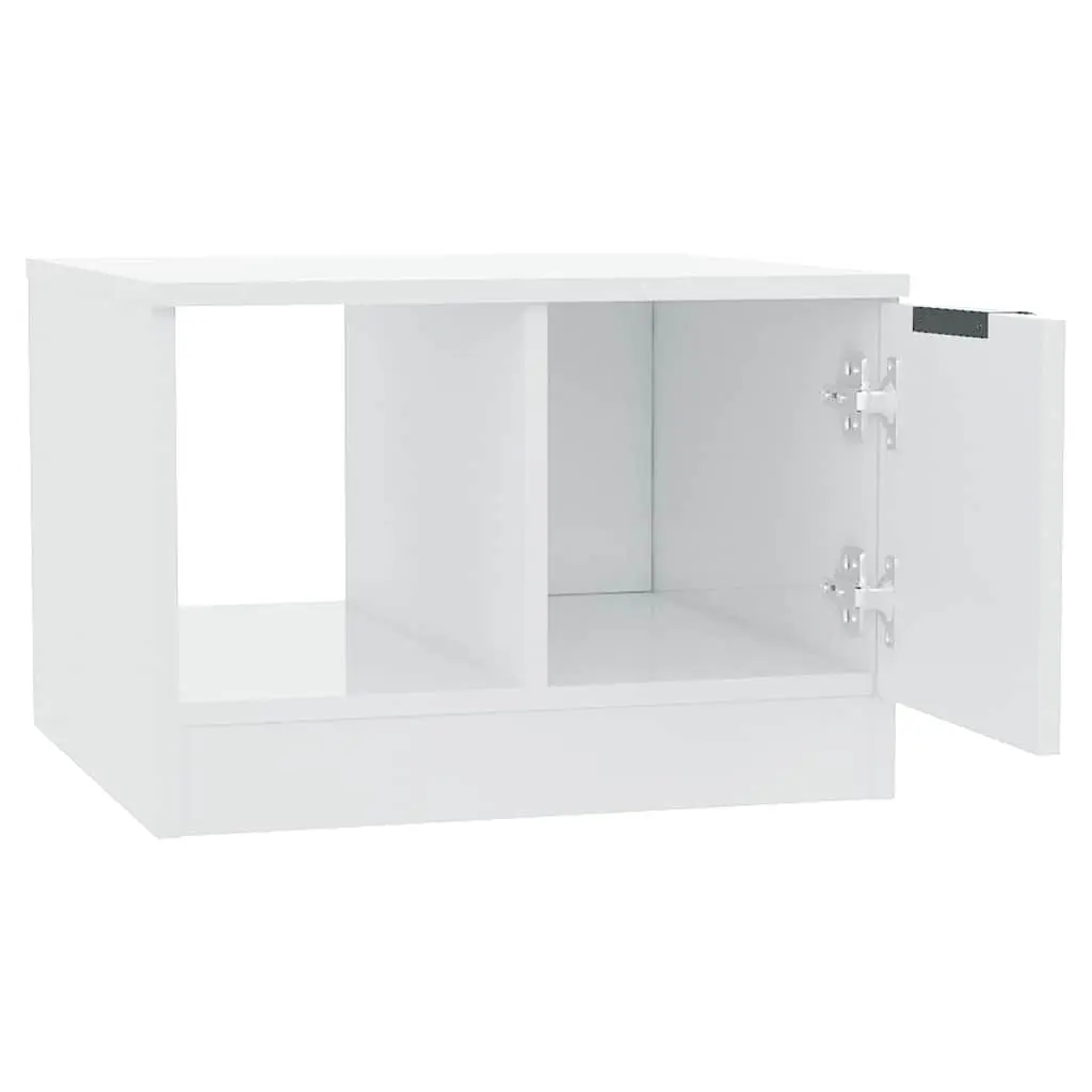 High Gloss White Coffee Table with Storage