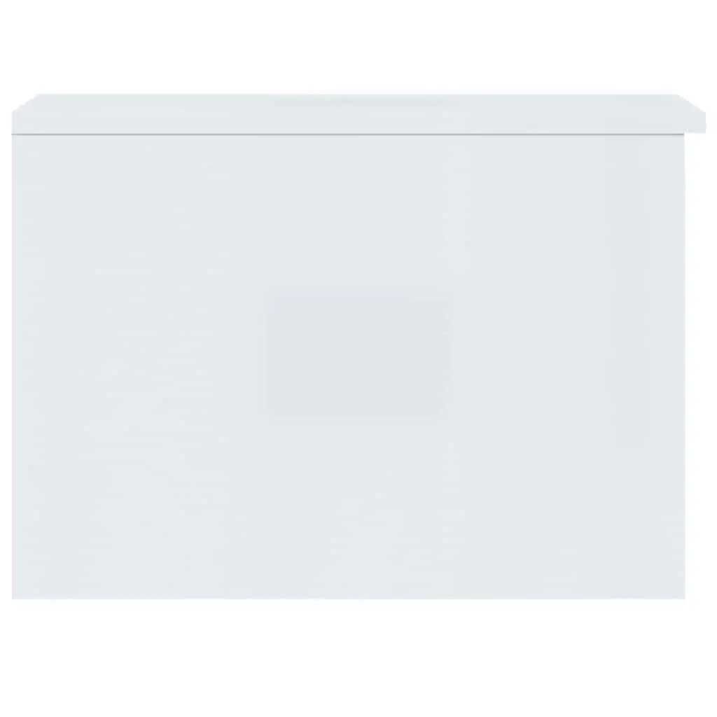 High Gloss White Coffee Table with Storage
