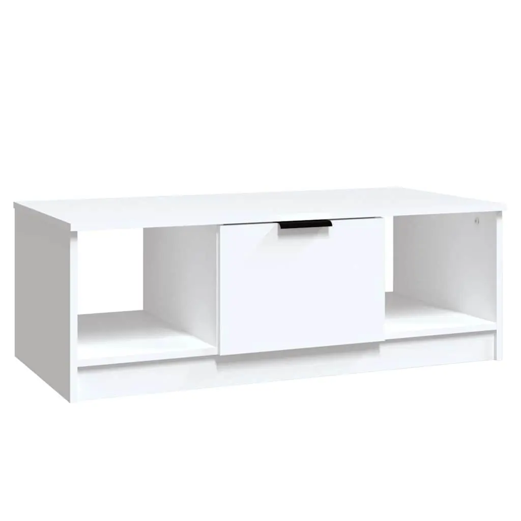 White Coffee Table with Ample Storage
