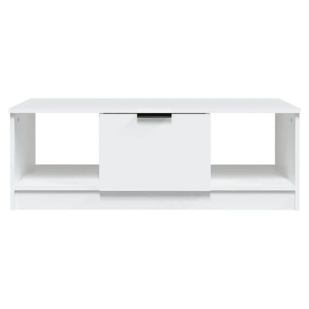 White Coffee Table with Ample Storage