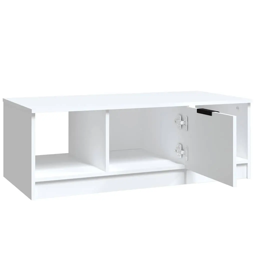 White Coffee Table with Ample Storage
