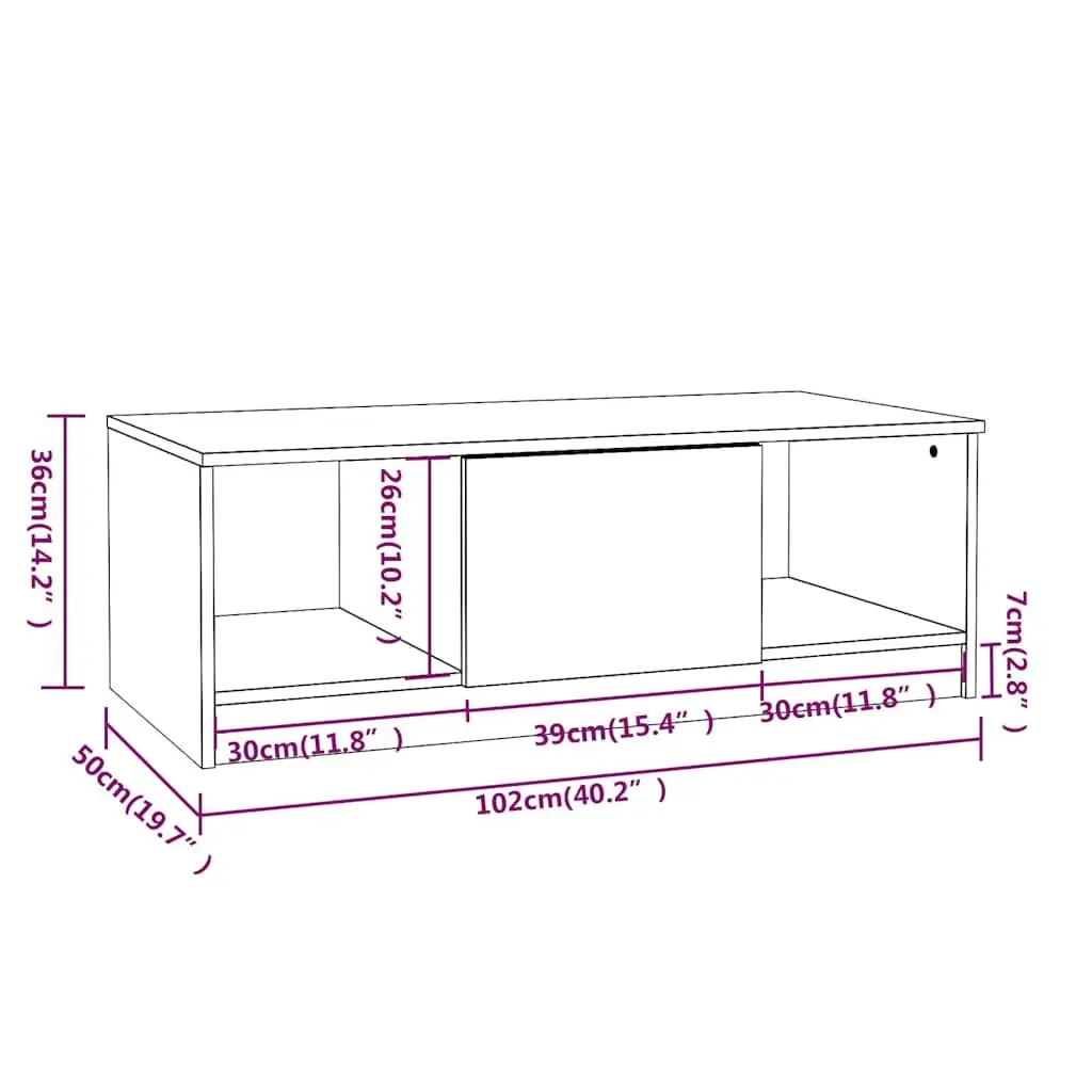 White Coffee Table with Ample Storage