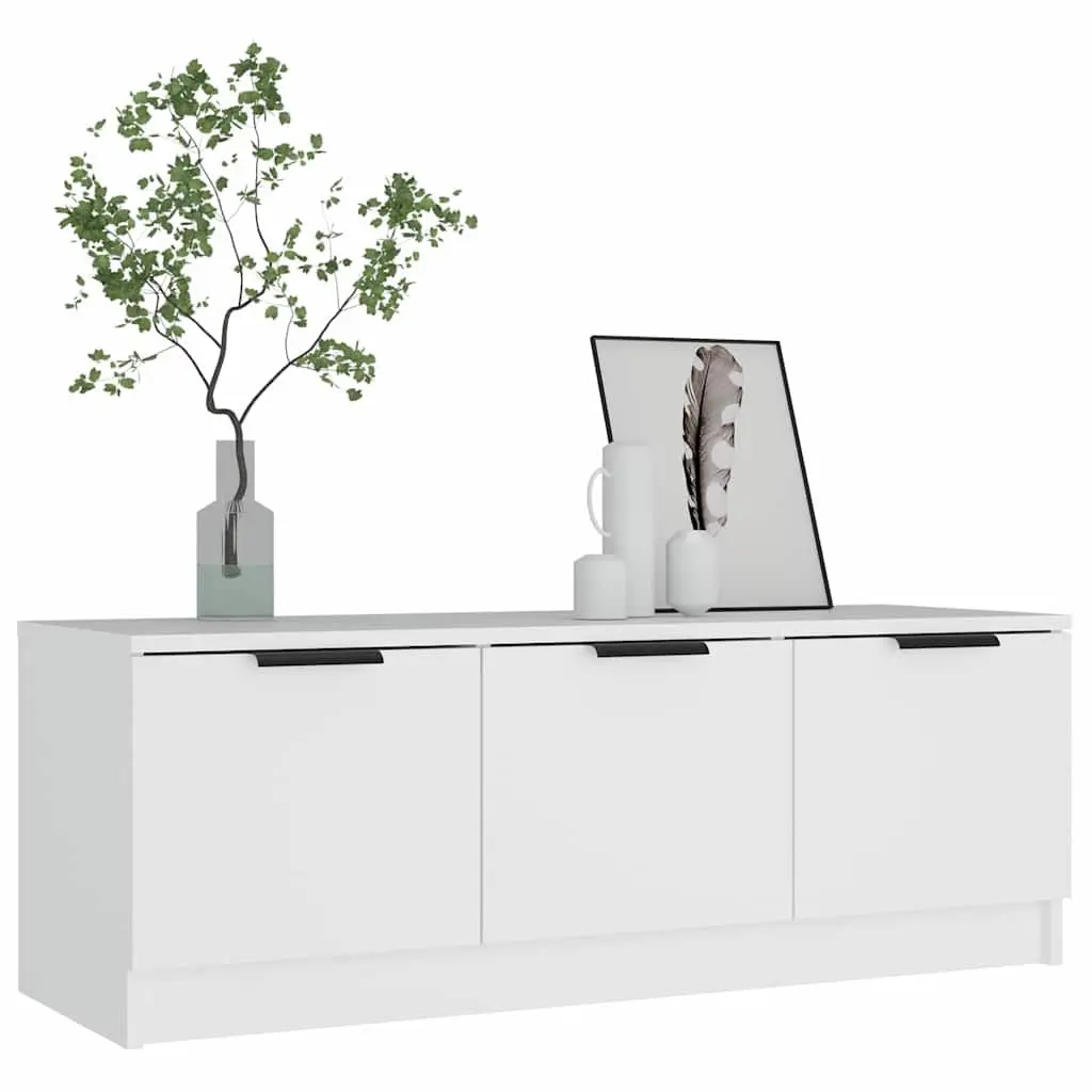 TV Cabinet Engineered Wood 102x35x36.5 cm White