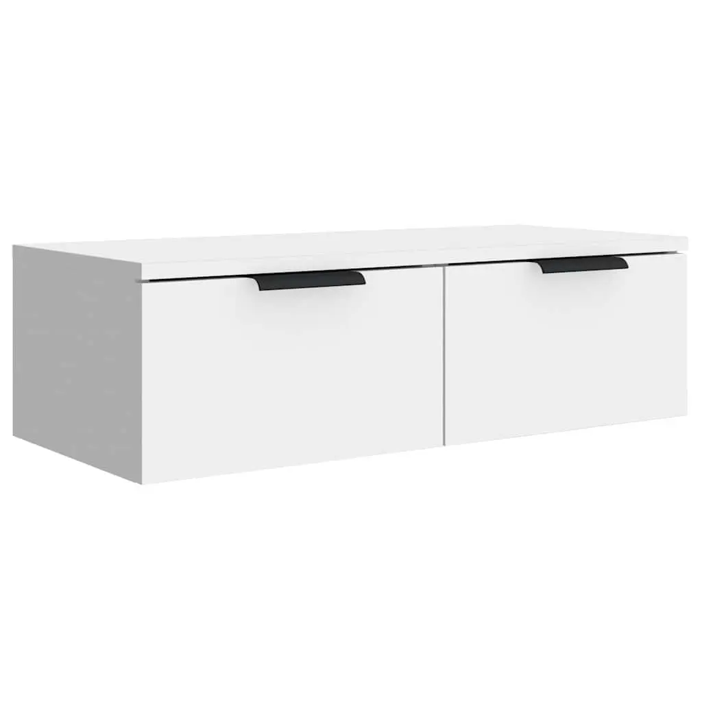 Floating White Wall Cabinet Storage 68x30x20 cm