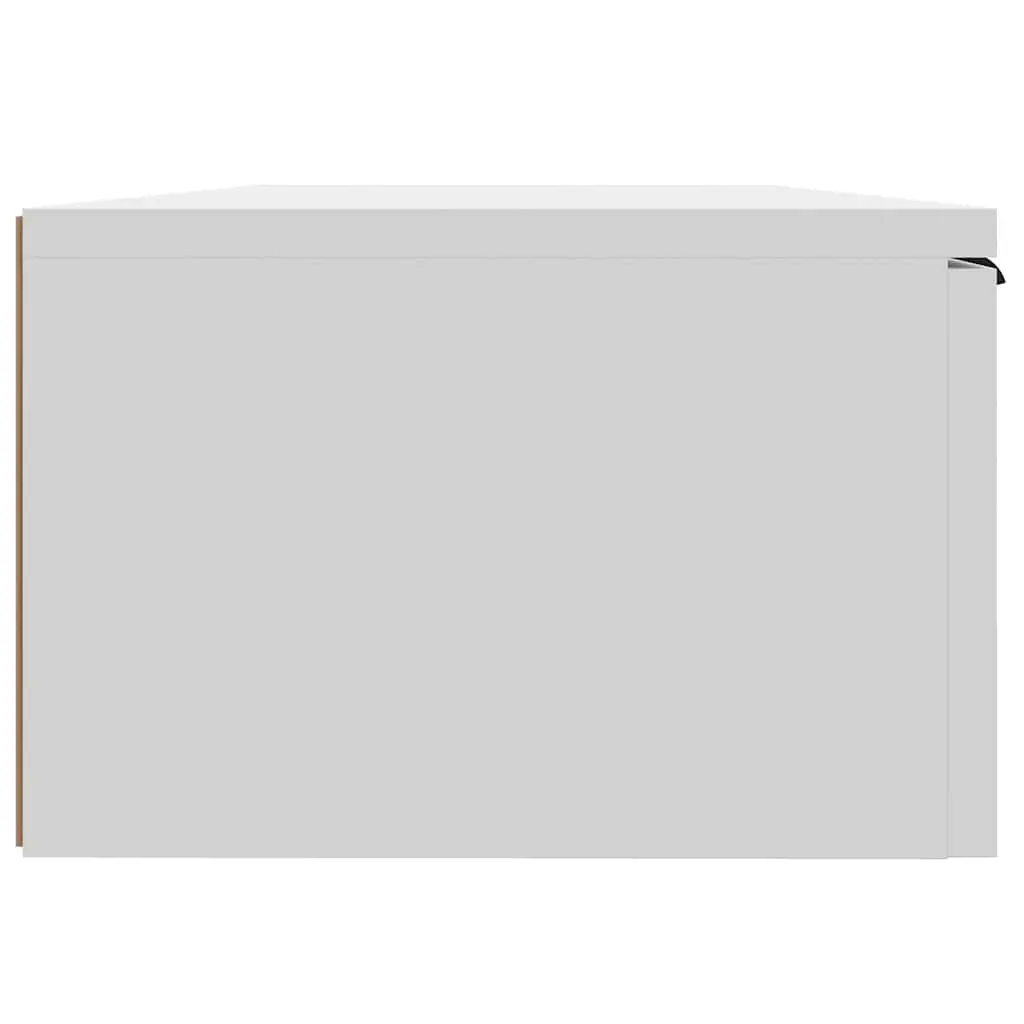 Floating White Wall Cabinet Storage 68x30x20 cm
