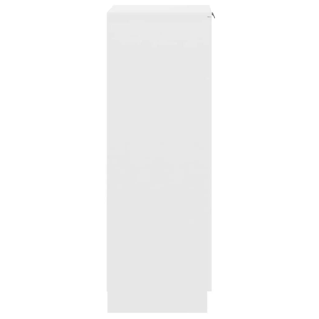 White Shoe Cabinet with Ample Storage Options