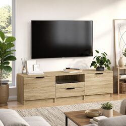 Sturdy Sonoma Oak 140cm TV Cabinet for Modern Spaces