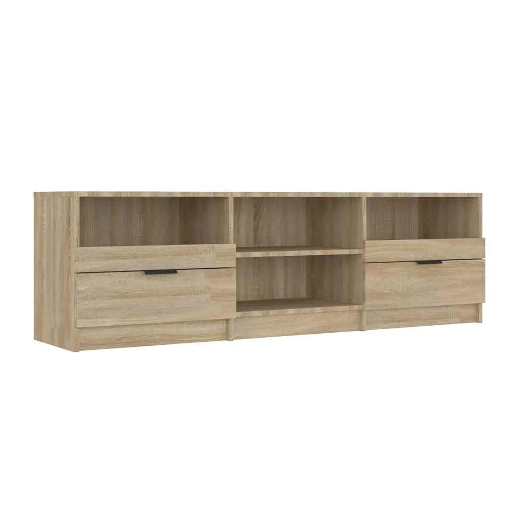 TV Cabinet Brown 150x33.5x45 cm Engineered Wood Sonoma Oak Style Drawers Shelves
