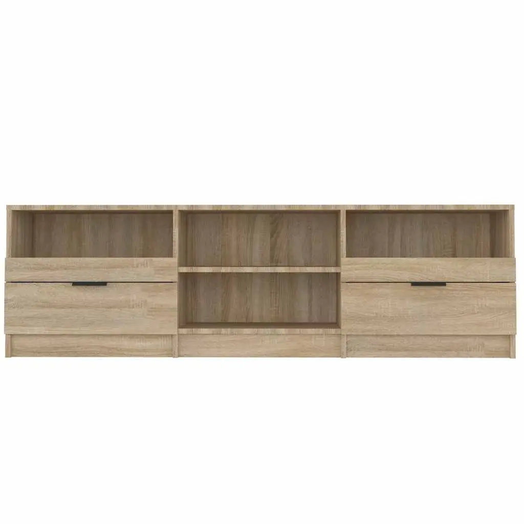 TV Cabinet Brown 150x33.5x45 cm Engineered Wood Sonoma Oak Style Drawers Shelves