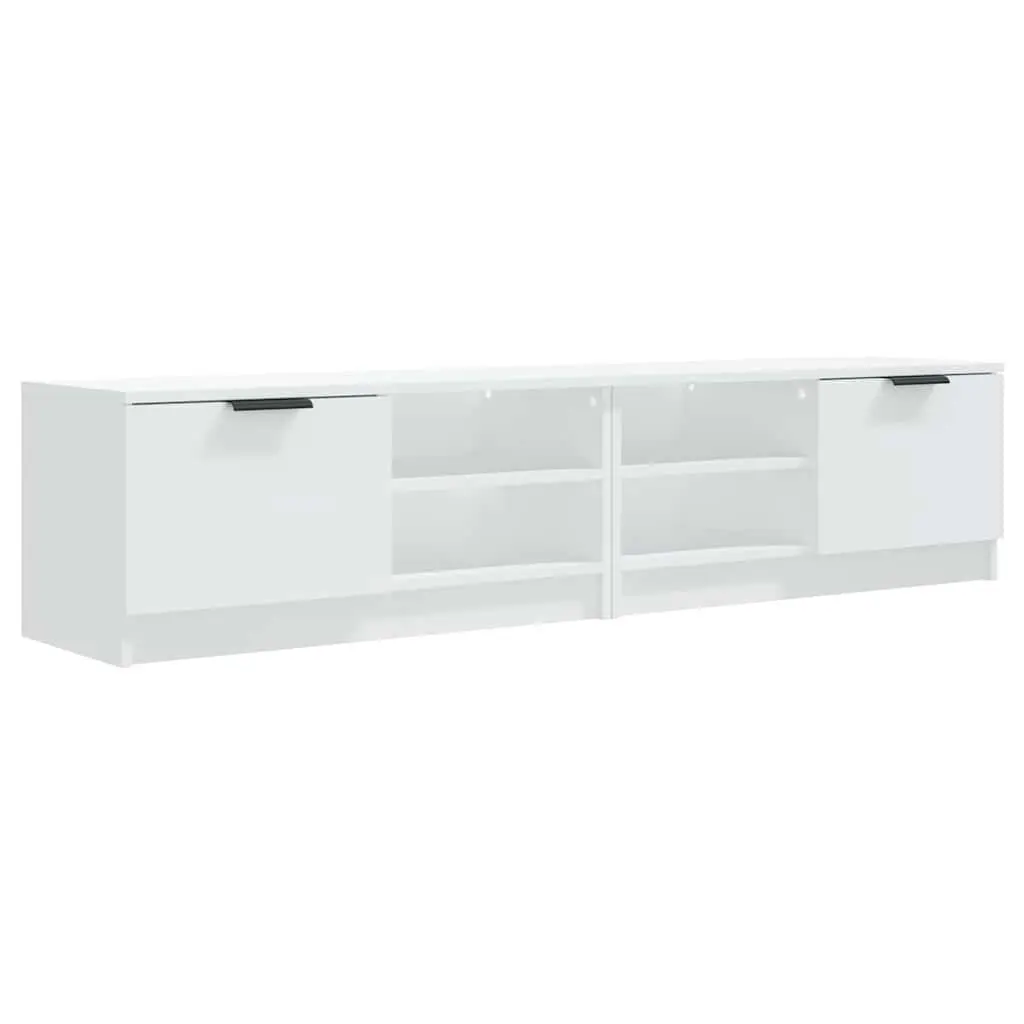 White TV Cabinet with Ample Storage and Style