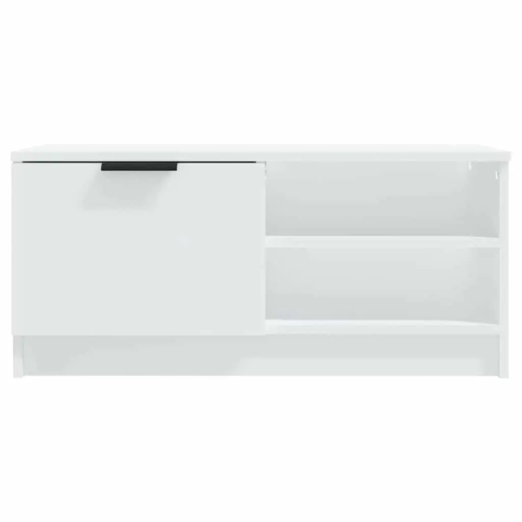 White TV Cabinet with Ample Storage and Style