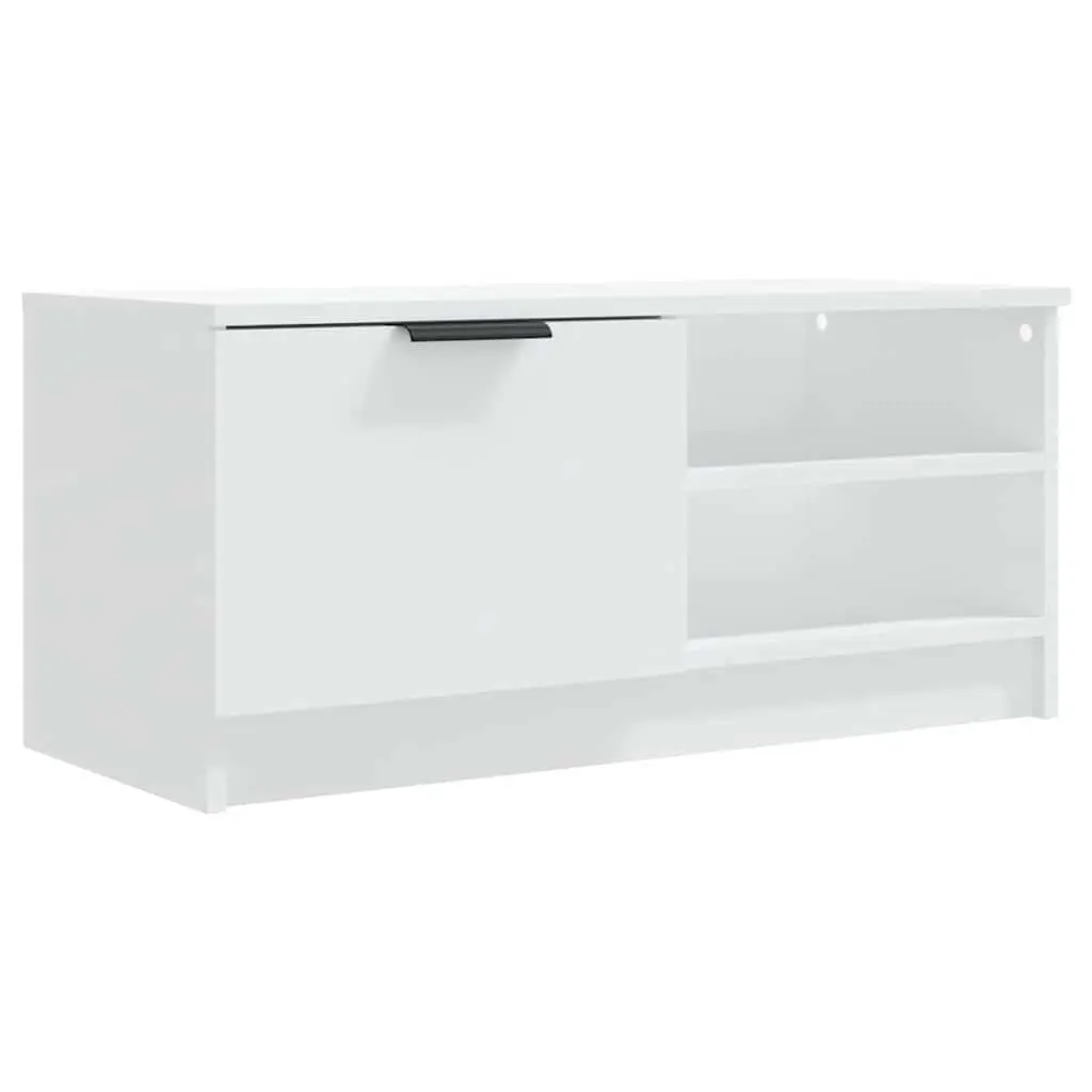 White TV Cabinet with Ample Storage and Style