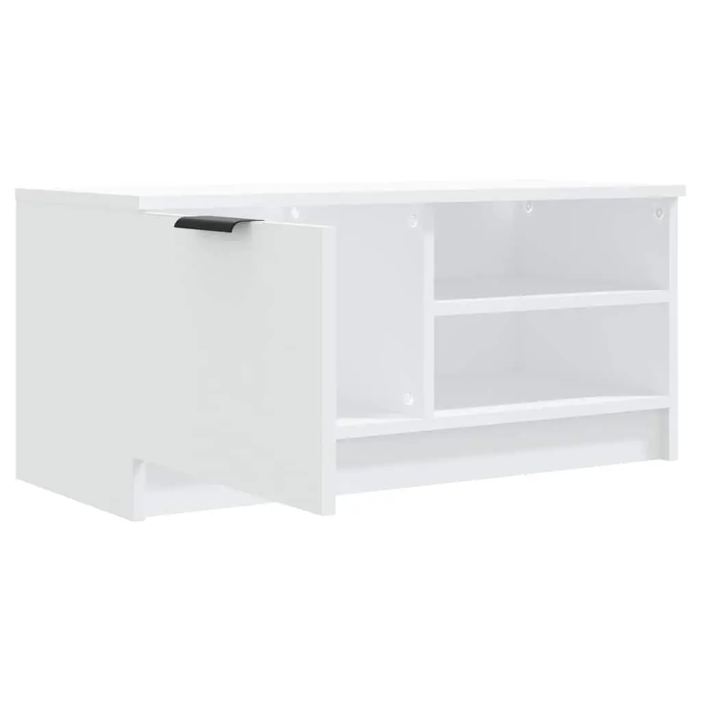 White TV Cabinet with Ample Storage and Style