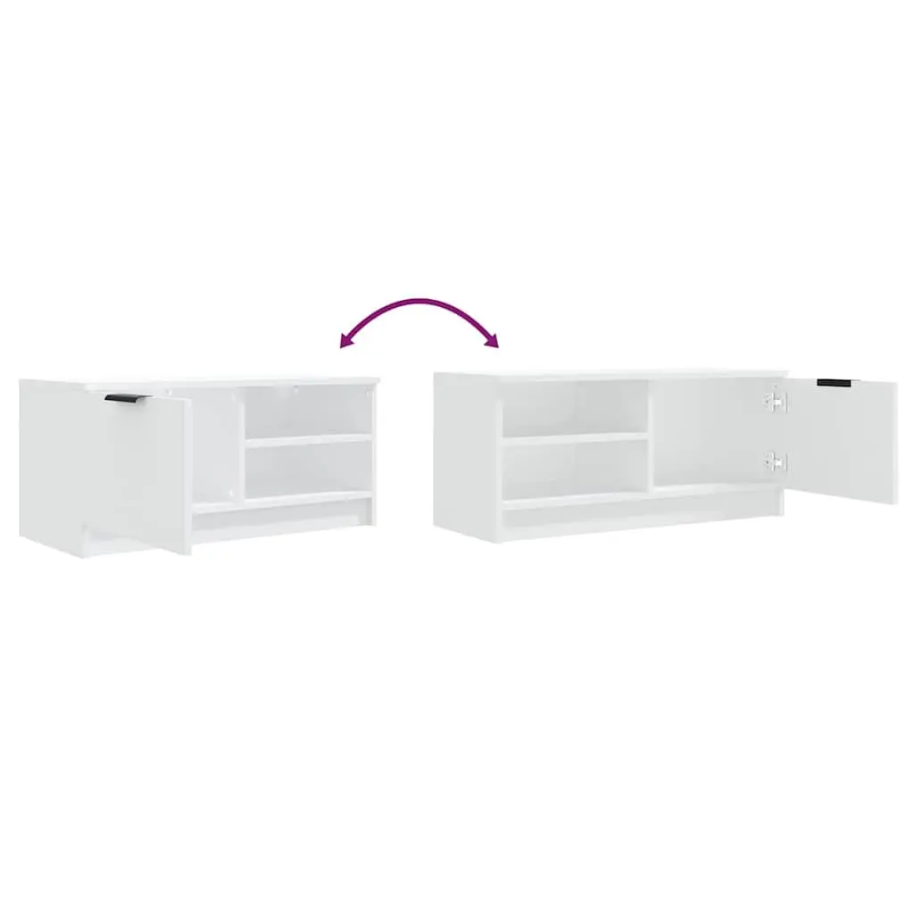 White TV Cabinet with Ample Storage and Style