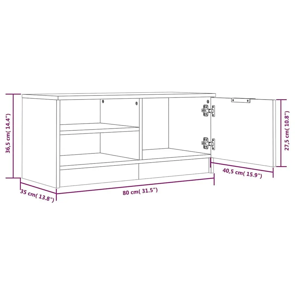 TV Cabinets 2 pcs Black Engineered Wood Storage Unit Media Stand Shelves