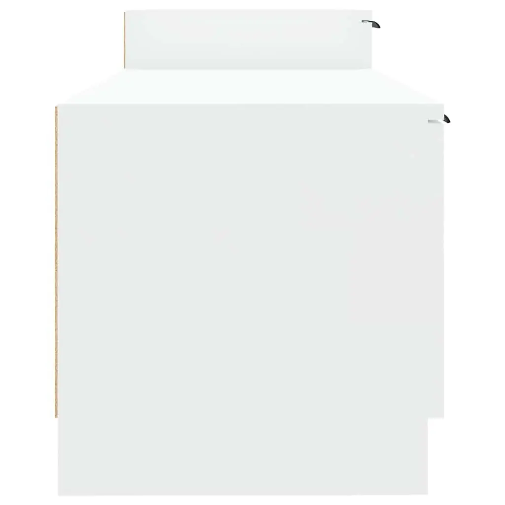TV Cabinet Engineered Wood 158.5 x 36 x 45 cm White Storage Unit with Doors and Compartments