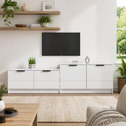 Stylish White High Gloss TV Cabinet for Modern Living