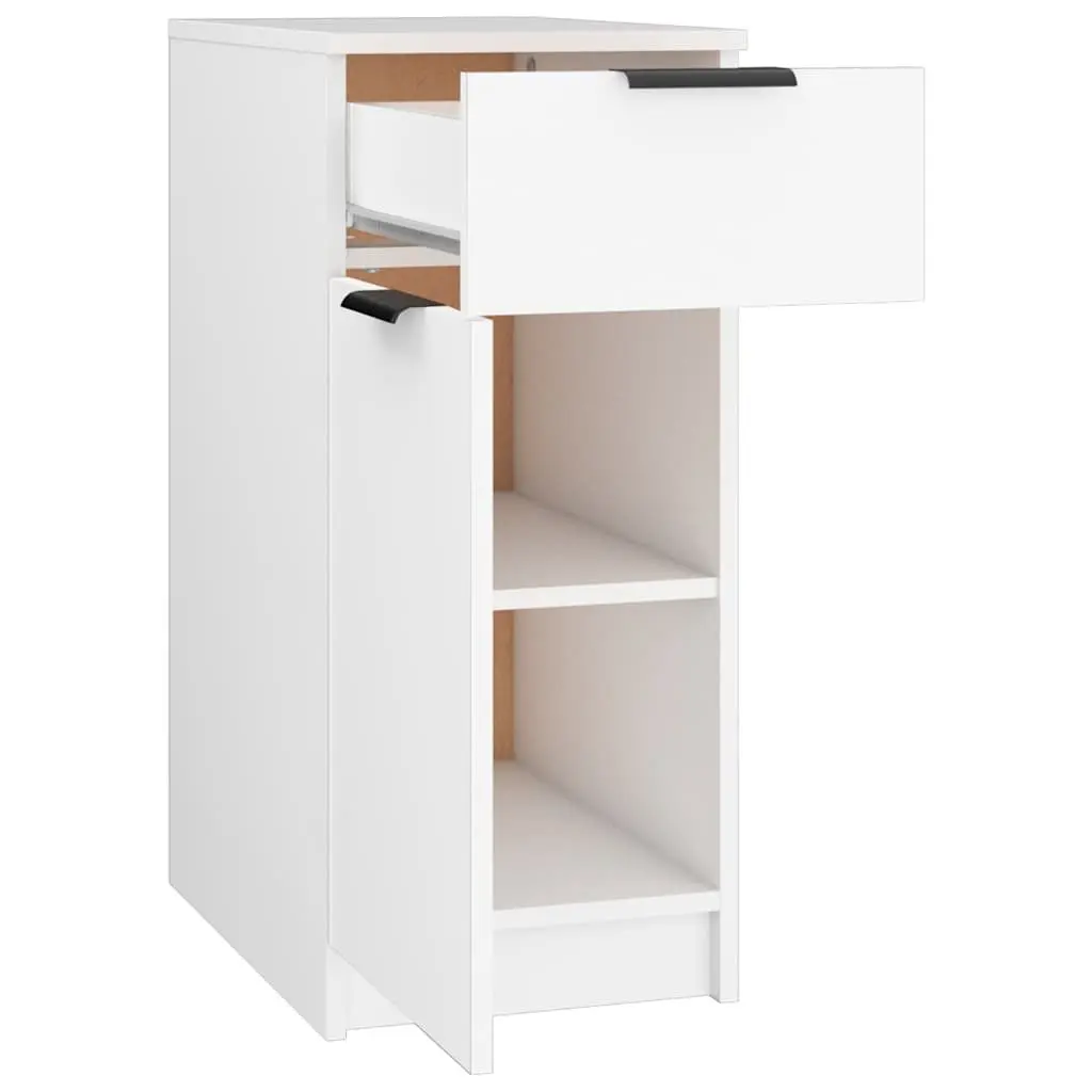 White Desk Cabinet for Home Office Storage