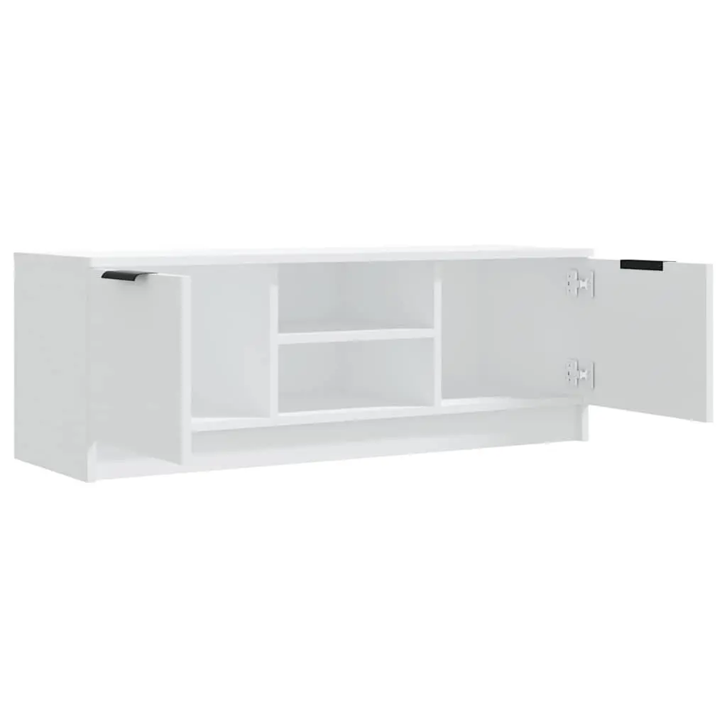 White TV Cabinet with Ample Storage 102x35x36.5 cm
