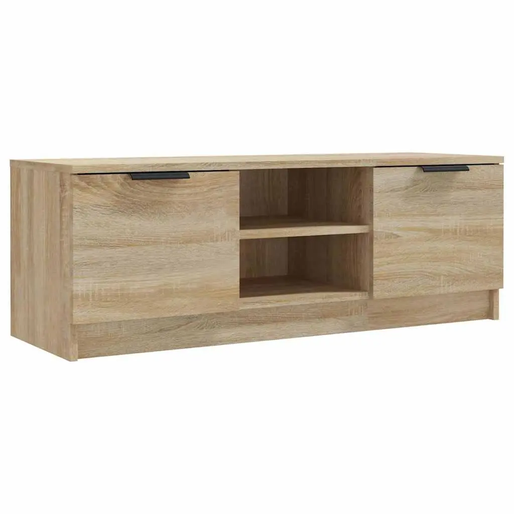 TV Cabinet Engineered Wood 102x35x36.5 cm Brown Living Room Storage Unit