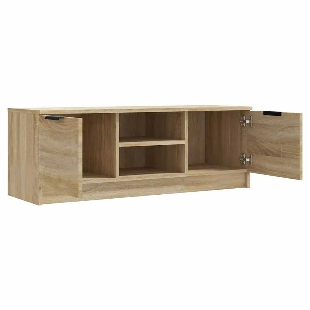 TV Cabinet Engineered Wood 102x35x36.5 cm Brown Living Room Storage Unit